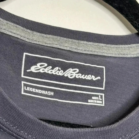 Eddie Bauer Washed Blue T-Shirt - Picture 6 of 8